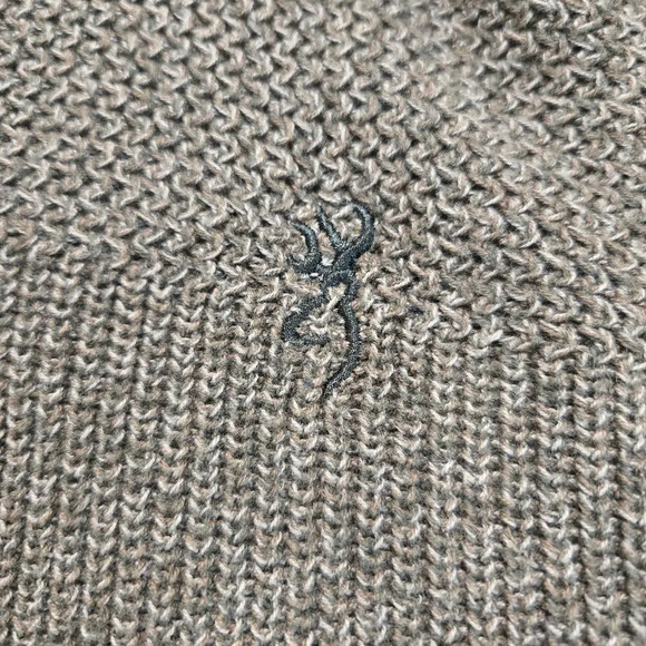 Browning Men's Henley Pullover Sweater Heavy Knit Quarter Button Size M - Picture 6 of 11